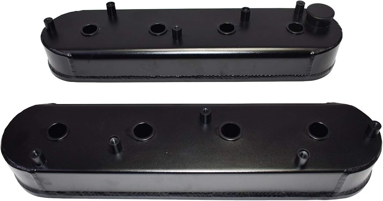 A-Team Performance - Fabricated Aluminum Valve Covers with Gasket Coil Mounts - Compatible with GM LSX Black