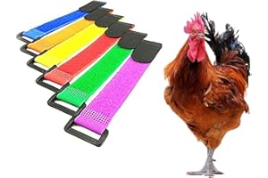 CUNGUV 6 Pieces Large No Crow Rooster Collar for Chicken Pet to Stop Crowing,Anti,Noise Free Neckband,Rooster Quiet Collar Neck Belt