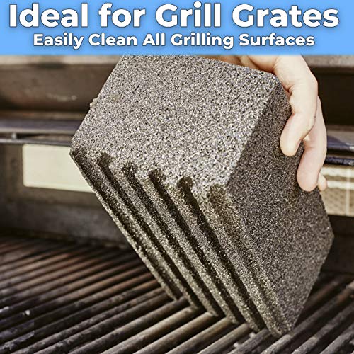 Non Toxic, Restaurant Grade Grill Cleaning Brick 4 Pack. Reusable, Non