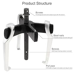 ChgImposs 2 Jaw 3 Jaw Gear Puller, Multifunctional