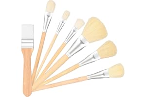 Makemop Brush - 7.87x1.18x3.94 inches Soft-Tipped S Ceramic Gilding Brushes, 7 PCS Acrylic Painting Mop Brushes | Gilding Set