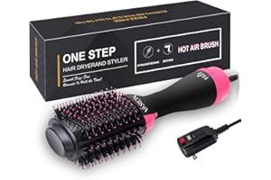 Hot Air Brush, 4-in-1 One-Step Hair Dryer and Volumizer, Negative Ion Hair Dryer Brush Styler, Ceramic Lightweight Styling Br