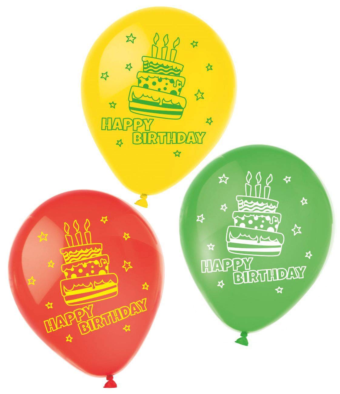 TIFANY 8013384.0 Multicolour Happy Birthday Balloon (Pack of 6