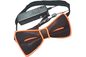Light Up Bowtie,Adjustable Light Up Bow Tie - Novelty LED Up Bowtie, Funny LED Neon for Glow Parties, Halloween, Music
