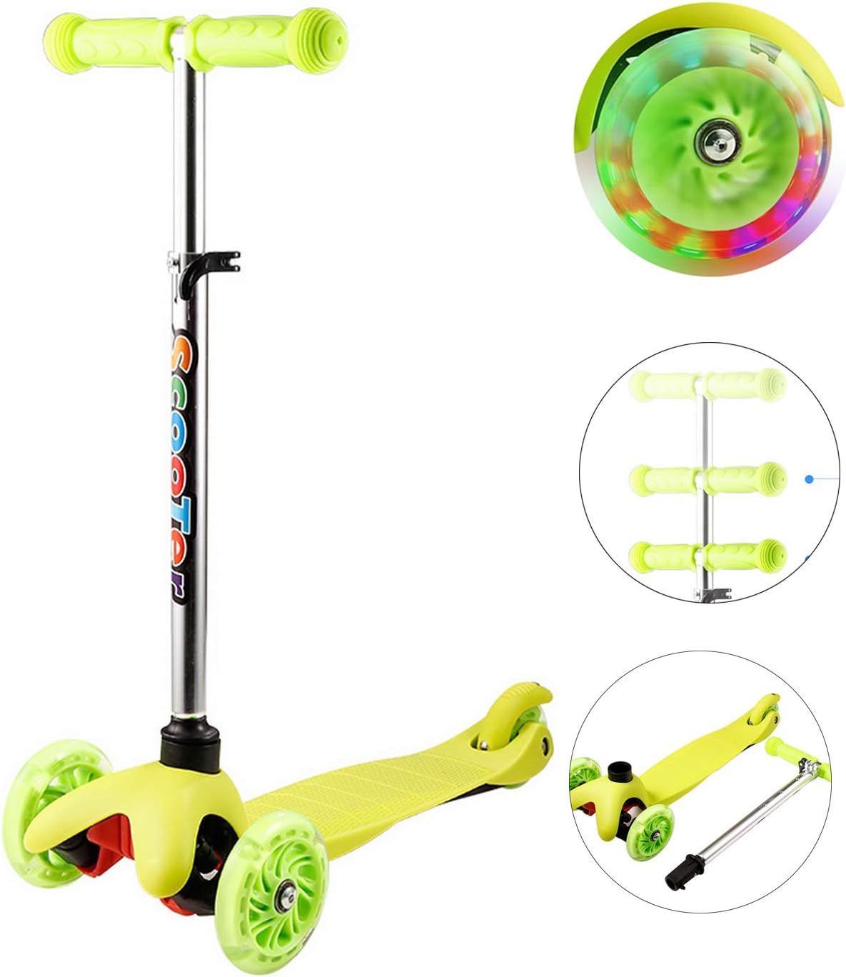 light up scooter pink