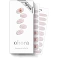 ohora Semi Cured Gel Nail Strips (N Twinkle Bell) - Works with Any Nail Lamps, Salon-Quality, Long Lasting, Easy to Apply & Remove - Includes 2 Prep Pads, Nail File & Wooden Stick