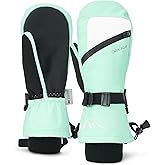 Caracaleap Winter Ski Mittens for Men Women Cold Weather- Warm Snowboard Mittens Gloves Waterproof Snow Sports Mitts Gloves