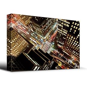 Eagle Eye View of 42nd Street in New York City - Canvas Art Home Art - 12x18 inches