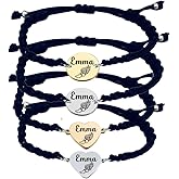 Personalized Running Track & Field Gift, Engraved Running Adjustable Rope Bracelet, Running Jewelry for Women Runners Gift