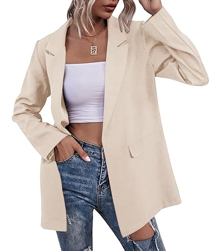 Women's Work Casual Oversized Blazers Long Sleeve Open Front