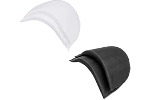 YEQIN Covered Set-in Shoulder Pads (2 Pcs White + 2 Pcs Black)