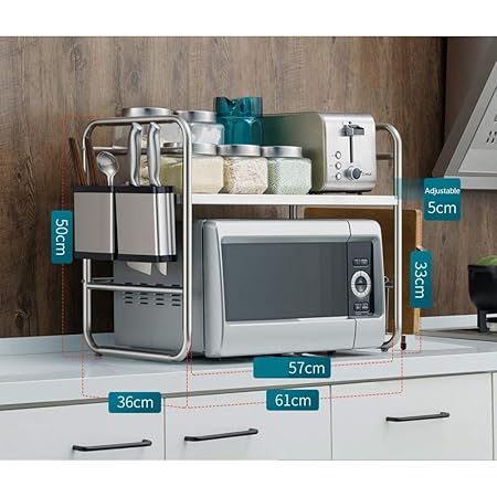QING estantería de Almacenamiento Horno de microondas Cromado ...