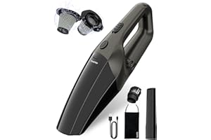 TANYO Handheld Vacuum Cleaner Cordless Pro, Mini Car Vacuum Rechargeable with Brushless Motor 14000PA Super Suction, Small Portable Hand Held Car Interior Vacuum Cleaning Accessories Detailing Kit