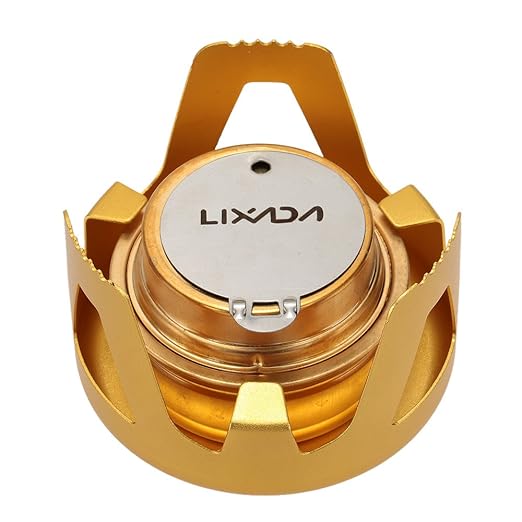title=Lixada Ultra-leggero Portatile Fornello ad Alcool Fornello Per Campeggio Hiking