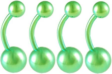 Amazon.com: 14g 14 gauge 3/8 Inch 10mm surgical steel belly button