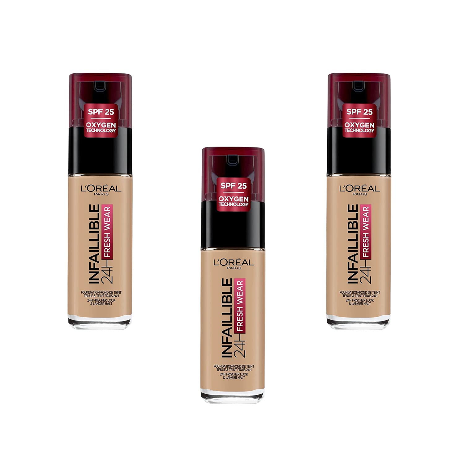 L'OREAL PARIS Infaillible 32H Fresh Wear Foundation SPF25 No.220 Sand (30 ml)