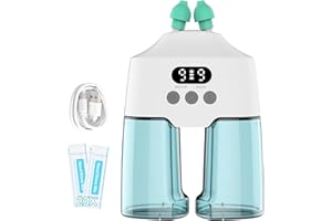 Electric Nasal Irrigation System - Smart Display Nasal Sinus Rinse Machine，Dual Water Tanks, 9 Modes (Suction & Water Flow) N