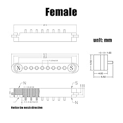 2 Pair Magnetic Pogo Pin Connector, 2/3/4/5P 2A