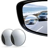 LivTee Blind Spot Mirror, 2" Round HD Glass Convex with Rustproof Aluminum Frame, Self-Adhesive for Cars, SUVs &amp; Trucks, Pack of 2