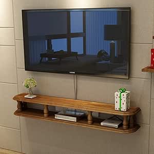 TriGold Pared TV Mueble,2 Madera De Nivel Consola De TV Flotante