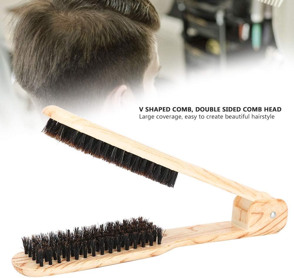 Hair Straightening Comb, DIY Salon Hairdressing Hair Straightener V Shaped Comb, Anti-static Dual-Brush Comb for Home and Salon Use - Image 5