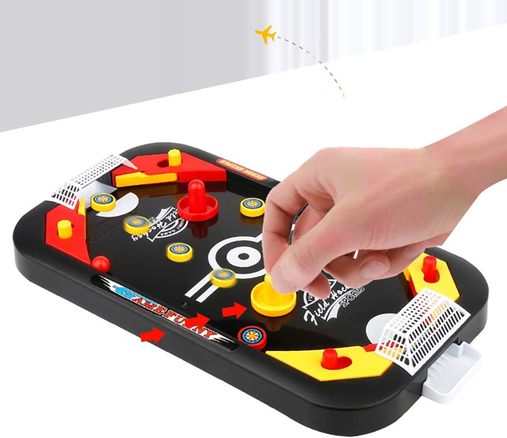 Livoty Mini Hockey Table Game Air Hockey - Fast Paced Action Game Soccer & Ice Desktop Interactive Toy Set