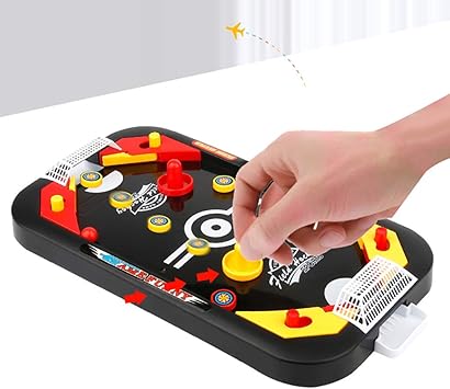 Amazon Com Livoty Mini Hockey Table Game Air Hockey Fast Paced