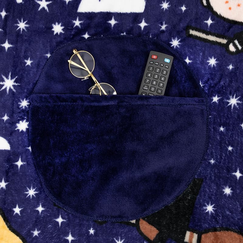 Paladone Harry Potter 2-in-1 Cushion Blanket - Officially Licensed Harry Potter Travel Blanket, Foldable Soft Fluffy Throw, Compact Design for Living Room or Bedroom Decor, 120cm X 150cm