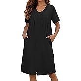 Ekouaer Zipper Robes for Women Short Knit Bathrobes Lightweight Knee Length Housecoat with Pockets Nightgown S-3XL