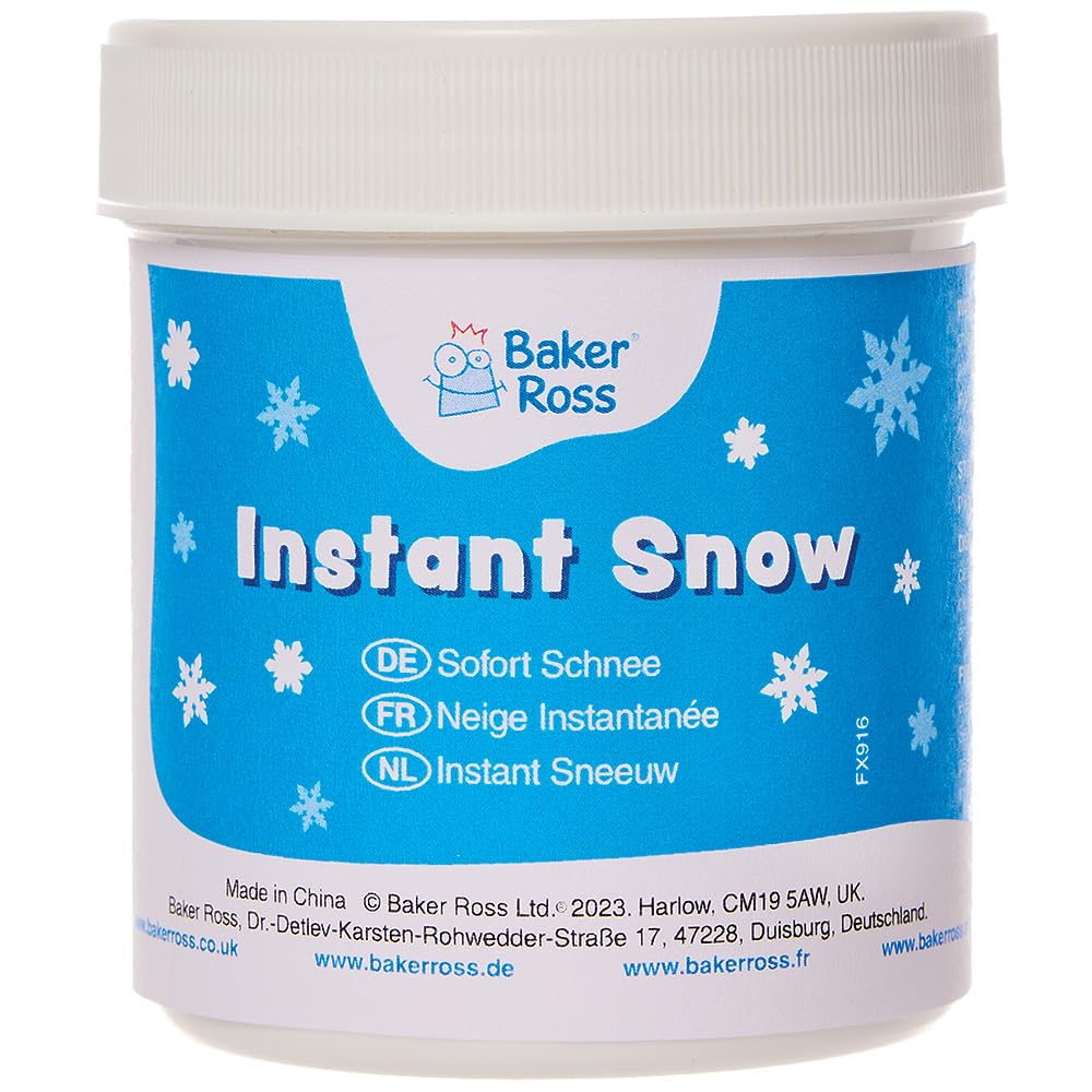 Baker Ross FX916 Instant Snow - Christmas Decoration Supplies, Fake Snow for Displays