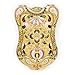 Jinvun Amazing Antique-Like Compact Mirror: Durable Travel Purse Makeup Mirror With Luxury Vintage Design, Shield Shape, Magnification & Clear Reflection-Unique Jewellery Gift (Gold)