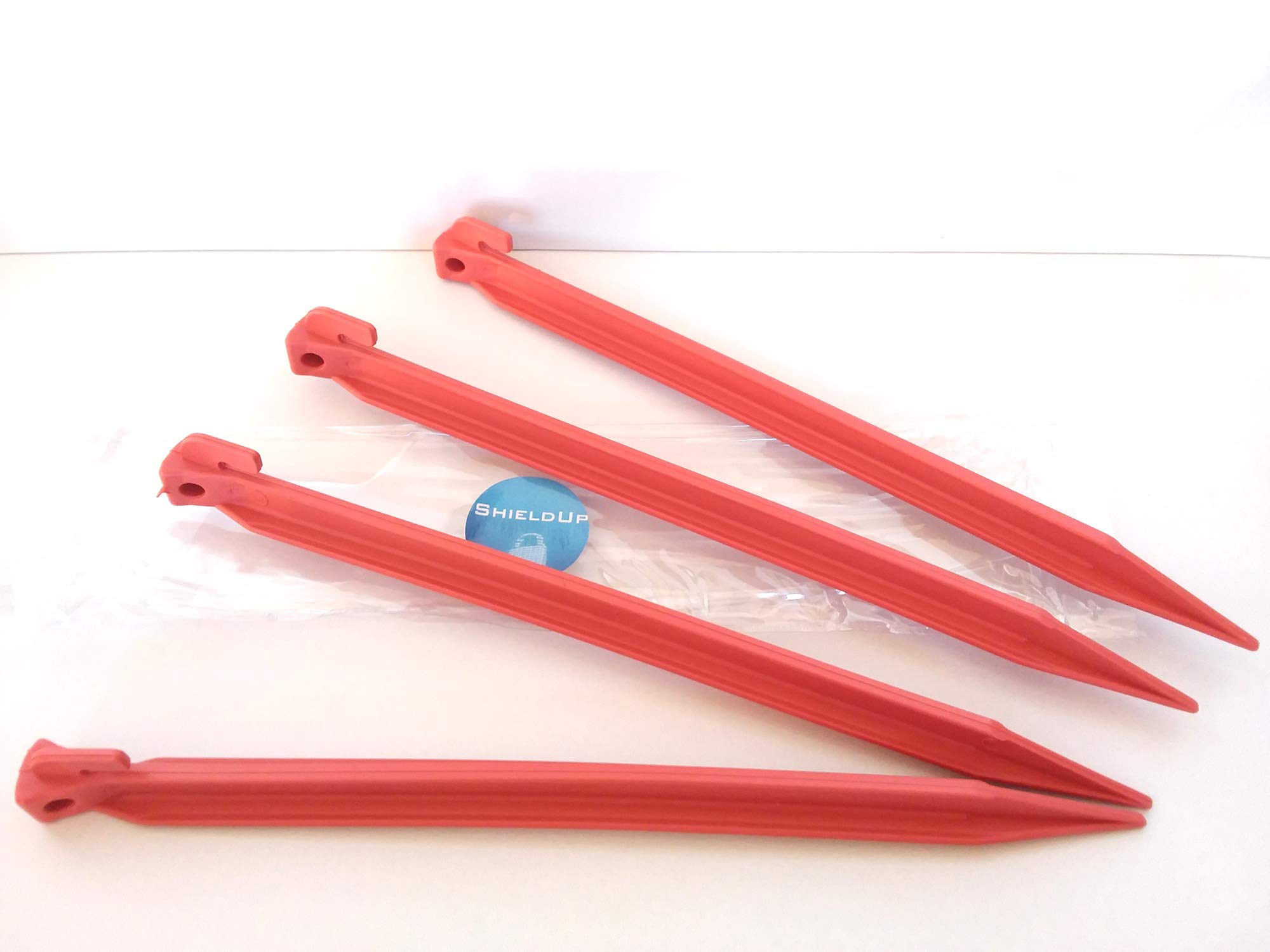 ShieldUp Heavy Duty Tent Stakes for Camping Tents, Awnings & Tarpaulins | Pack of 4