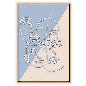 signwin Framed Canvas Wall Art Abstract Faces Canvas...