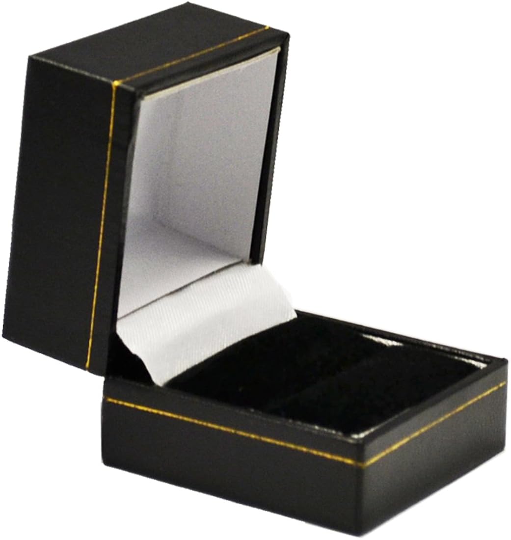 Classic Leatherette Ring Gift Box (Black) Jewelry