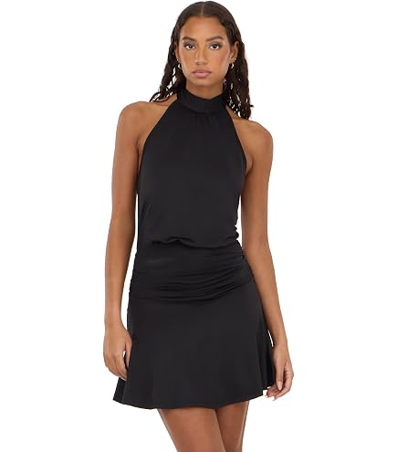 Forever 21 Clip Dot Lace Ruffled Mini Dress Black X-Small at Amazon Women's Clothing store