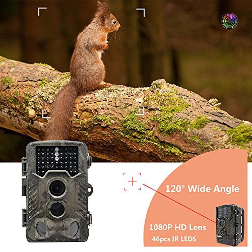 TOP-MAX 1080P 16MP Trail Camera,Digital Wildlife Hunting Game Camera -Waterproof Trail Cam with 120° PIR Sensor/No Glow Infrared Night Version/Motion Activated for Wildlife and Home Security - Thumbnail 4