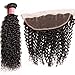 Jolia Hair Virgin Brazilian Curly Hair Weave 3 Bundles, 7A Unprocessed Brazilian Virgin Human Hair Weave Extensions , Natural Black Hair Color, Can be Dyed and Bleached