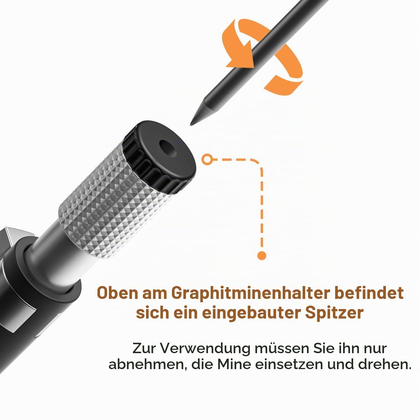 Nicpro 3 Stücke Druckbleistifte Set Fallminenstift Mechanische Bleistifte 2mm mit 6 Dosen Bleimine (HB 2B), Radiergummis, Anspitzer für Schreiben Zeichnen 4
