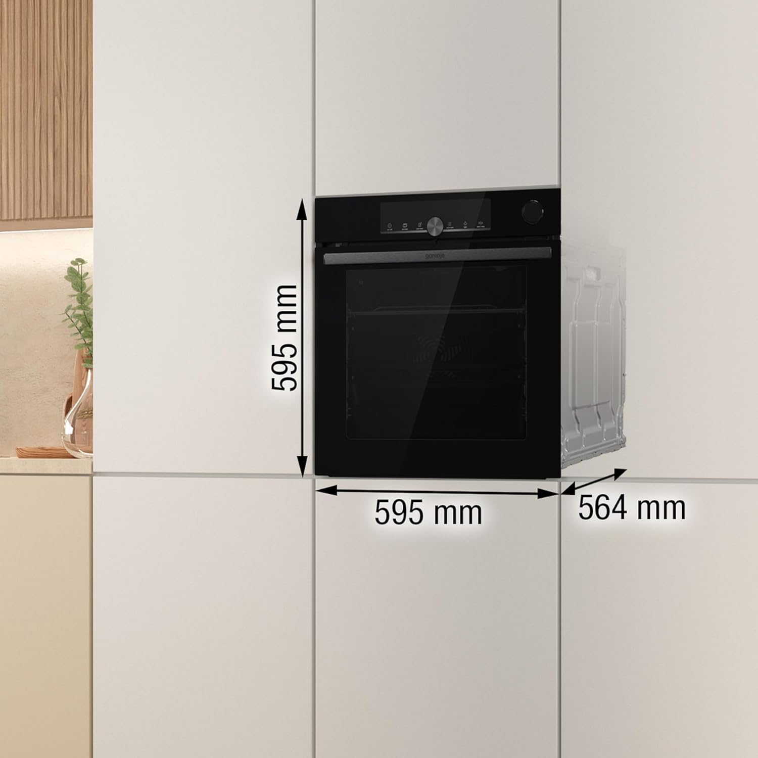 Gorenje OptiBake Advanced BPSA 6747 A08BG Einbau-Backofen / 77L / Heißluft / Pyrolyse / AutoBake / Touch Bedienung / Bratenthermometer / GentleClose & Open / SteamAssist / PizzaMode 300°C/ schwarz 3