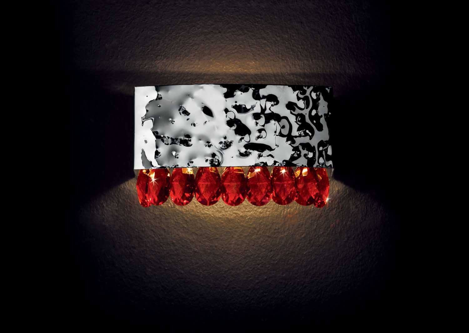 PATRIZIA volpato aplique Magma cromo a mano, Made in Italy, Italiano Cristal