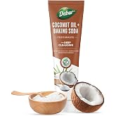 Dabur Coconut Oil Baking Soda Toothpaste | 100 ml | Teeth Brightening Toothpaste | Fights Plaque, Stains, Bad Breath &amp; Bacteria | Deep Cleanse, Paraben Free, SLS Free, No Alcohol | Pack of 1