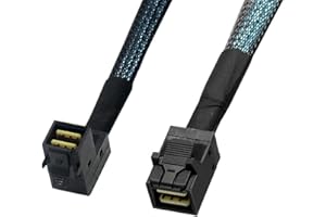 Heretom 36-pin Internal Mini-SAS SFF-8643 HD Right Angle to 36-pin Internal Mini-SAS HD Cable
