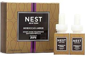 NEST FRAGRANCES NEST New York Moroccan Amber Smart Home Fragrance Diffuser Refill, Set of 2