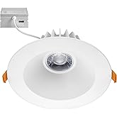 Maxxima 6 in. Ultra-Thin Recessed Anti-Glare LED Downlight, Canless IC Rated, 1300 Lumens, 5 Color Temperature Selectable 2700K/3000K/3500K/4000K/5000K, Dimmable, 90 CRI, 5 CCT Slim, J-Box Included