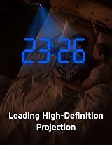 GOLOZA Projection Alarm Clock Digital 180 Degree Projector LED USB Charger view 2