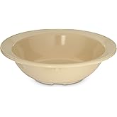Carlisle FoodService Products Dallas Ware Reusable Plastic Bowl Fruit Bowl for Buffets, Home, and Restaurants, Melamine, 4.75 Ounces, Tan