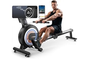 WENOKER Rowing Machine, Magnetic Rowing Machine for Home, Upgraded 32-Levels Quiet Resistance with Smart Electronic Knob, 350