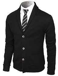H2H Mens Casual Slim Fit Soft Acrylic Solid
