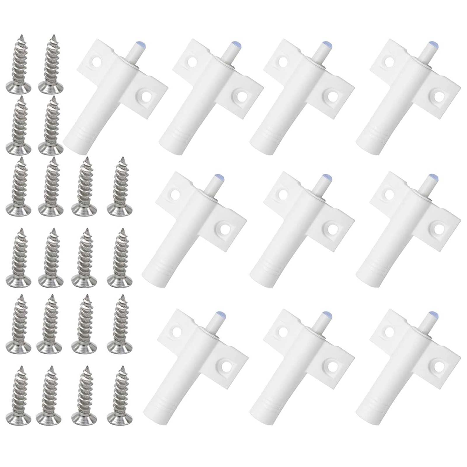 10 Pcs Damper Buffer with Stainless Steel Screw,Soft Close Dampers Built-in Elastic Design Soft Close Hinges for Kitchen Cupboards Reduces Damage for Furniture