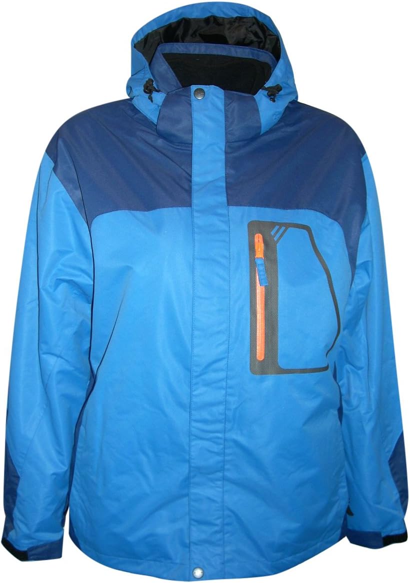 Pulse/Iceburg Mens 3in1 Ski Jacket Coat S-XL (Large, Blue/Navy/orange)